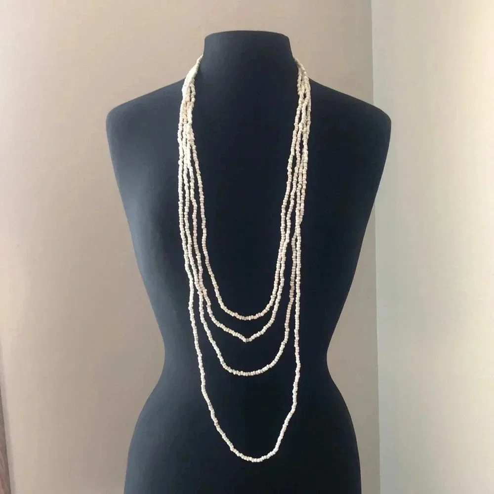 Tan Beaded Necklace‎